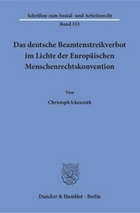 Abbildung von: Das deutsche Beamtenstreikverbot im Lichte der Europäischen Menschenrechtskonvention - fibre