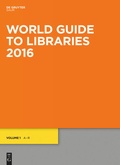 Cover: World Guide to Libraries 2016 - De Gruyter Saur