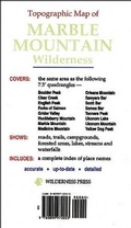 Cover: Map Marble Mountain Wilderness - Wilderness Press