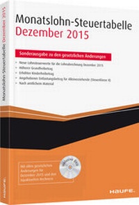 Abbildung von: Monatslohn-Steuertabelle 2015 - Haufe-Lexware