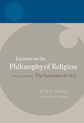 Cover: Hegel: Lectures on the Philosophy of Religion - OUP eBook