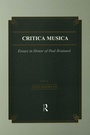 Cover: Critica Musica - Routledge