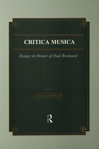 Abbildung von: Critica Musica - Routledge