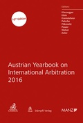 Cover: Austrian Yearbook on International Arbitration 2016 - Manz