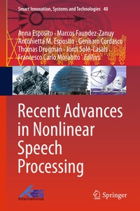 Enlarge image Cover: Recent Advances in Nonlinear Speech Processing - Springer