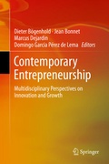 Cover: Contemporary Entrepreneurship - Springer