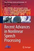 Cover: Recent Advances in Nonlinear Speech Processing - Springer
