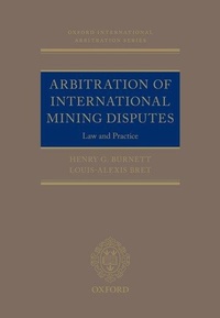 Abbildung von: Arbitration of International Mining Disputes - Oxford University Press