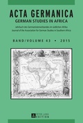 Cover: Acta Germanica - Peter Lang Verlag