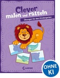 Cover: Clever malen und r&auml;tseln - &Uuml;bungen f&uuml;r den Kindergarten - Loewe