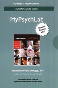 Cover: NEW MyLab Psychology with Pearson eText -- Standalone Access Card -- for Abnormal Psychology - Pearson
