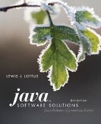 Enlarge image Cover: Java Software Solutions - Pearson