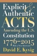 Cover: Explicit and Authentic Acts - University Press of Kansas