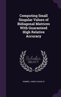 Enlarge image Cover: Computing Small Singular Values of Bidiagonal Matrices With Guaranteed High Relative Accuracy - Palala Press