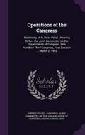 Cover: Operations of the Congress - Palala Press