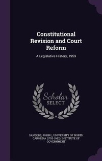 Enlarge image Cover: Constitutional Revision and Court Reform - Palala Press
