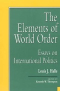 Cover: The Elements of World Order - University Press of America