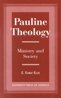 Cover: Pauline Theology - University Press of America