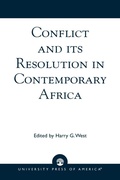 Cover: Conflict and its Resolution in Contemporary Africa - University Press of America