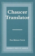 Cover: Chaucer Translator - University Press of America