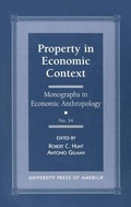 Cover: Property in Economic Context - University Press of America