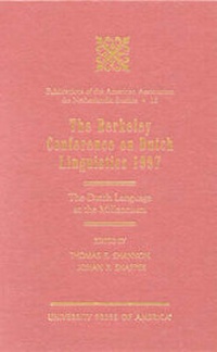 Enlarge image Cover: The Berkeley Conference on Dutch Linguistics- 1997 - University Press of America