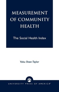 Enlarge image Cover: Measurement of Community Health - University Press of America