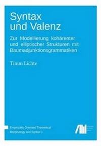 Enlarge image Cover: Syntax Und Valenz - Language Science Press