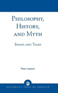 Cover: Philosophy, History, and Myth - University Press of America