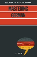 Cover: Mastering German - Palgrave Macmillan