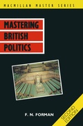 Cover: Mastering British politics - Palgrave Macmillan
