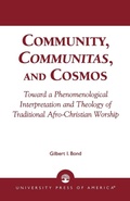 Cover: Community, Communitas, and Cosmos - University Press of America