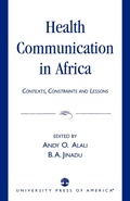 Cover: Health Communication in Africa - University Press of America