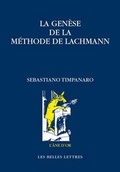 Cover: La Genese de la Methode de Lachmann - Les Belles Lettres