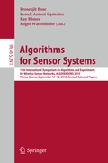 Cover: Algorithms for Sensor Systems - Springer
