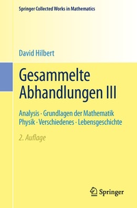 Abbildung von: Gesammelte Abhandlungen III - Springer