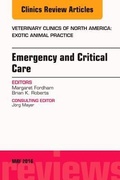 Cover: Emergency and Critical Care, An Issue of Veterinary Clinics of North America: Exotic Animal Practice: Volume 19-2 - Elsevier