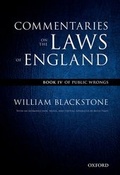 Cover: The Oxford Edition of Blackstone's: Commentaries on the Laws of England - Oxford University Press