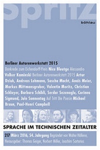 Abbildung von: Berliner Autorenwerkstatt 2015 - Böhlau