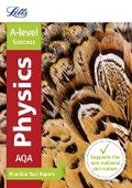 Cover: AQA A-level Physics Practice Test Papers - Letts Educational