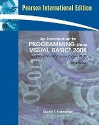 Abbildung von: Introduction to Programming Using Visual Basic 2008, An (w/VS2008 DVD) - Pearson