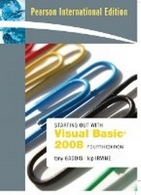 Abbildung von: Starting Out with Visual Basic 2008 - Pearson