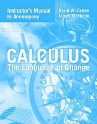 Enlarge image Cover: IM- CALCULUS INSTRUCTOR'S MANUAL - Jones and Bartlett Publishers, Inc
