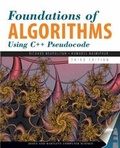 Cover: Foundations of Algorithms using C++ Pseudocode - Jones and Bartlett Publishers, Inc