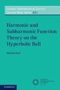 Cover: Harmonic and Subharmonic Function Theory on the Hyperbolic Ball - Cambridge University Press