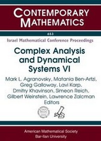 Abbildung von: Complex Analysis and Dynamical Systems VI - American Mathematical Society