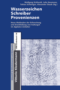 Abbildung von: Wasserzeichen - Schreiber - Provenienzen - Vittorio Klostermann Verlag