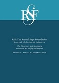 Cover: Rsf: The Russell Sage Foundation Journal of the Social Sciences - Russell Sage Foundation