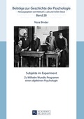 Cover: Subjekte im Experiment - Peter Lang Verlag