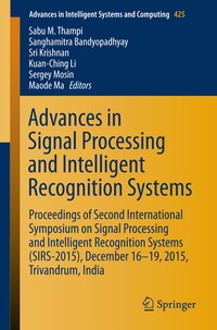 Abbildung von: Advances in Signal Processing and Intelligent Recognition Systems - Springer